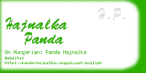 hajnalka panda business card